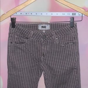 Paige Houndstooth Denim Jeans size 24